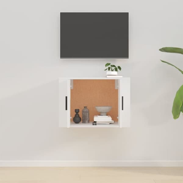 Væghængt tv-skab 57x34,5x40 cm hvid - Væghængt Tv-skab - Væghængte Tv-skabe - Home & Living
