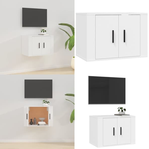 Væghængt tv-skab 57x34,5x40 cm hvid - Væghængt Tv-skab - Væghængte Tv-skabe - Home & Living