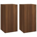 Pikkukuva 3 / 11: TV-taso 2 kpl ruskea tammi 30,5x30x60 cm tekninen puu - TV-taso - TV-taso - Home & Living