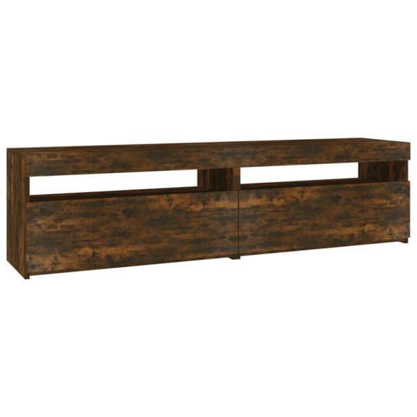 TV-taso LED-valoilla 2 kpl savutammi 75x35x40 cm - TV-taso - TV-taso - Home & Living