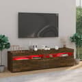 Pikkukuva 4 / 11: TV-taso LED-valoilla 2 kpl savutammi 75x35x40 cm - TV-taso - TV-taso - Home & Living
