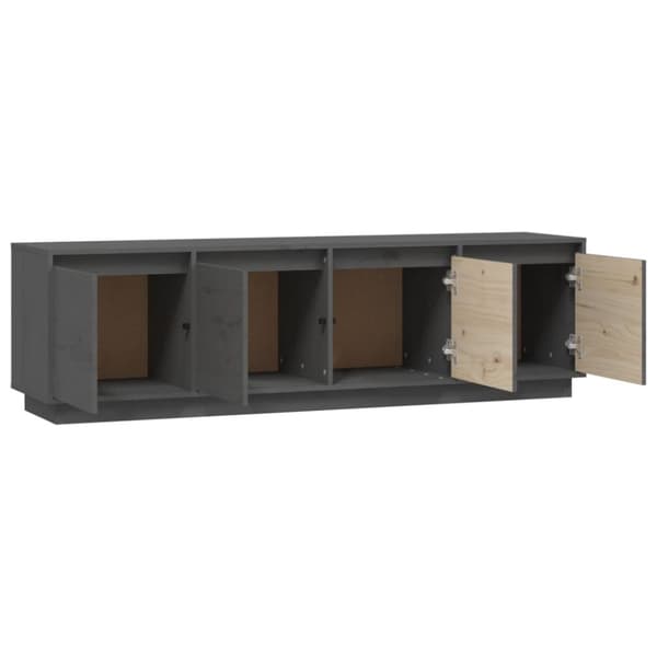 Tv-bord 156x37x45 cm massivt fyrretræ grå - Tv-skab - Tv-skabe - Home & Living