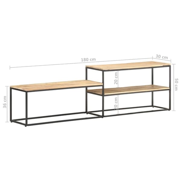 TV-taso 180x30x50 cm karkea mangopuu - TV-taso - TV-tasot - Home & Living