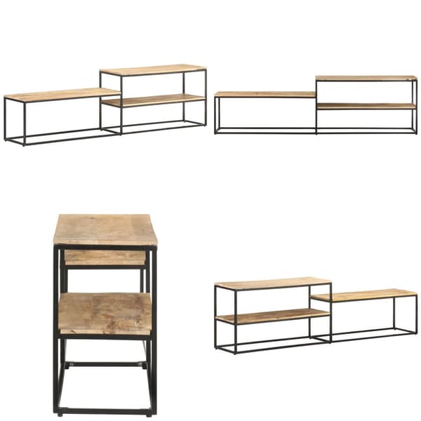 TV-taso 180x30x50 cm karkea mangopuu - TV-taso - TV-tasot - Home & Living