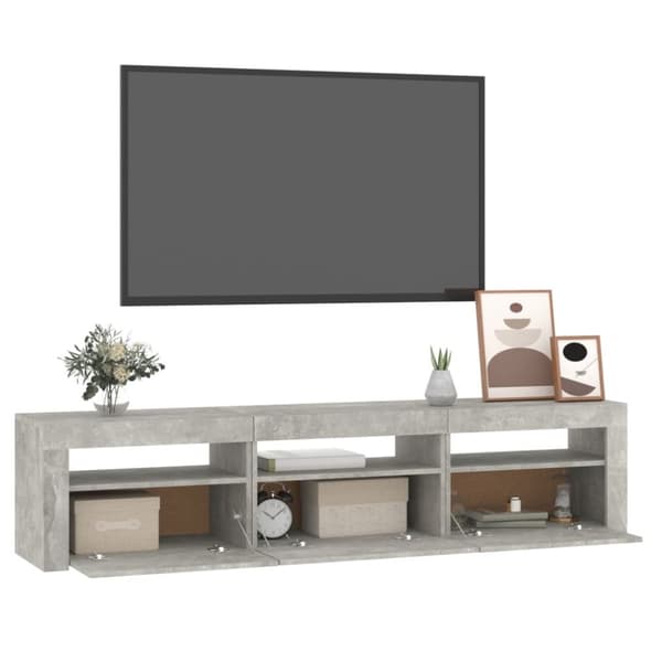 TV-taso LED-valoilla betoninharmaa 180x35x40 cm - TV-taso - TV-taso - Home & Living