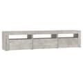 Pikkukuva 8 / 11: TV-taso LED-valoilla betoninharmaa 180x35x40 cm - TV-taso - TV-taso - Home & Living
