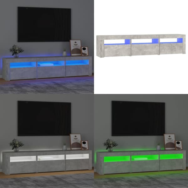 TV-taso LED-valoilla betoninharmaa 180x35x40 cm - TV-taso - TV-taso - Home & Living