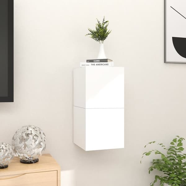 Væghængte tv-skabe 2 stk. 30,5x30x30 cm hvid - Tv Skab - Tv Skabe - Home & Living
