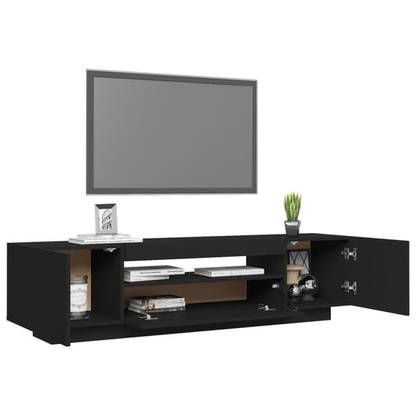 Tv-bord med LED-lys 160x35x40 cm sort - Tv-skab - Tv-skabe - Home & Living