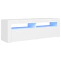 Miniatyrbillede 3 af 11: Tv-skab med LED-lys 120x35x40 cm hvid - Tv-skab - Tv-skabe - Home & Living
