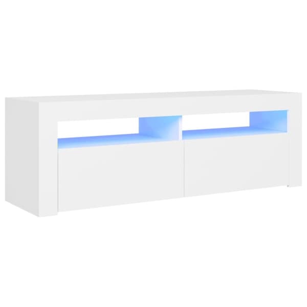 Tv-skab med LED-lys 120x35x40 cm hvid - Tv-skab - Tv-skabe - Home & Living