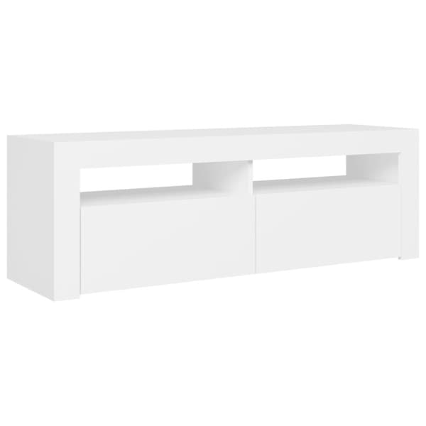 Tv-skab med LED-lys 120x35x40 cm hvid - Tv-skab - Tv-skabe - Home & Living