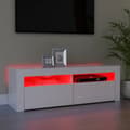 Miniatyrbillede 6 af 11: Tv-skab med LED-lys 120x35x40 cm hvid - Tv-skab - Tv-skabe - Home & Living