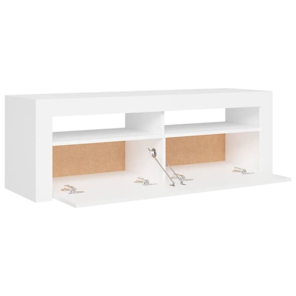 Tv-skab med LED-lys 120x35x40 cm hvid - Tv-skab - Tv-skabe - Home & Living