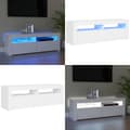 Miniatyrbillede 1 af 11: Tv-skab med LED-lys 120x35x40 cm hvid - Tv-skab - Tv-skabe - Home & Living