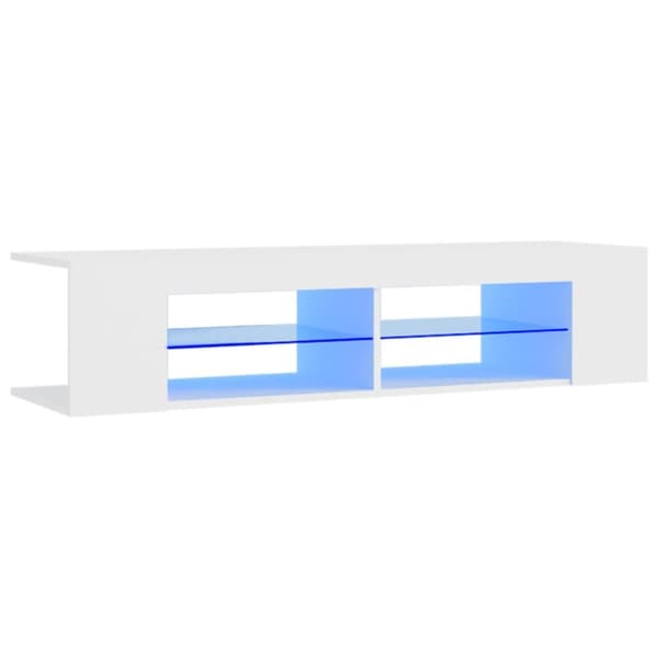TV-taso LED-valoilla valkoinen 135x39x30 cm - TV-taso - TV-tasot - Home & Living