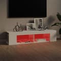 Pikkukuva 6 / 11: TV-taso LED-valoilla valkoinen 135x39x30 cm - TV-taso - TV-tasot - Home & Living