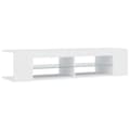 Pikkukuva 8 / 11: TV-taso LED-valoilla valkoinen 135x39x30 cm - TV-taso - TV-tasot - Home & Living