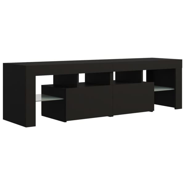 Tv-bänk med LED-belysning svart 140x36,5x40 cm - TV-bänk - TV-bänkar - Home & Living