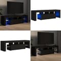 Miniatyrbild 1 av 11: Tv-bänk med LED-belysning svart 140x36,5x40 cm - TV-bänk - TV-bänkar - Home & Living