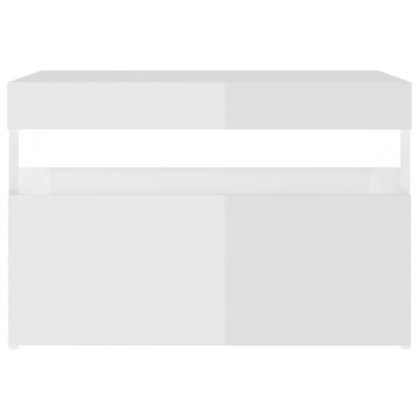 Tv-skab med LED-lys 60x35x40 cm hvid højglans - Tv-skab - Tv-skabe - Home & Living
