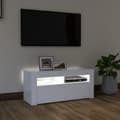 Pikkukuva 4 / 11: TV-taso LED-valoilla valkoinen 90x35x40 cm - TV-taso - TV-tasot - Home & Living