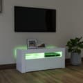 Pikkukuva 5 / 11: TV-taso LED-valoilla valkoinen 90x35x40 cm - TV-taso - TV-tasot - Home & Living