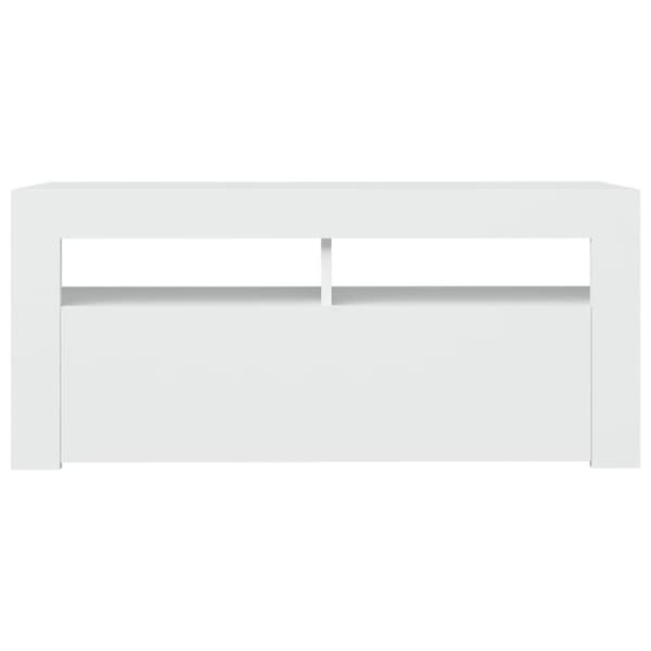 TV-taso LED-valoilla valkoinen 90x35x40 cm - TV-taso - TV-tasot - Home & Living