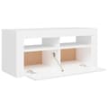 Pikkukuva 11 / 11: TV-taso LED-valoilla valkoinen 90x35x40 cm - TV-taso - TV-tasot - Home & Living