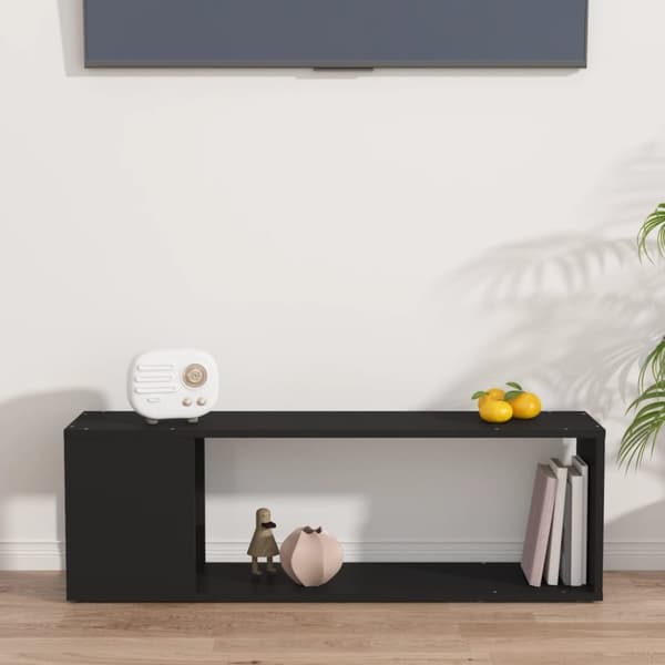 Tv-bänk svart 100x24x32 cm konstruerat trä - Väggskåp - Tv-skåp - Home & Living