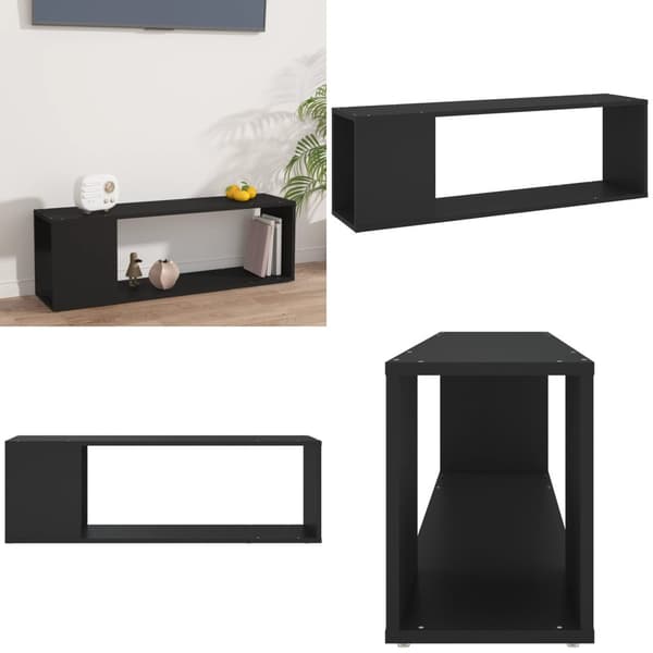 Tv-bänk svart 100x24x32 cm konstruerat trä - Väggskåp - Tv-skåp - Home & Living
