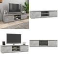 Miniatyrbillede 1 af 8: Tv-bord 140x40x35,5 cm konstrueret træ betongrå - Tv-skab - Tv-skabe - Home & Living