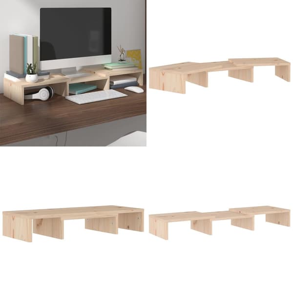 Skärmställ 60x24x10,5 cm massiv furu - Skärmställ - Skärmhylla - Home & Living