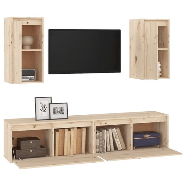 TV-tasot 4 kpl täysi mänty - TV-taso - TV-tasot - Home & Living