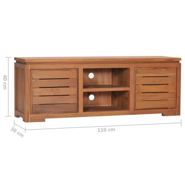 TV-bänk 110x30x40 cm massiv teak - Tv-bänk - Tv-bänkar - Home & Living