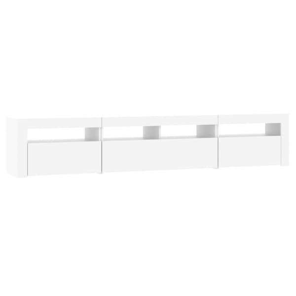 Tv-skab med LED-lys 210x35x40 cm hvid - Tv-skab - Tv-skabe - Home & Living