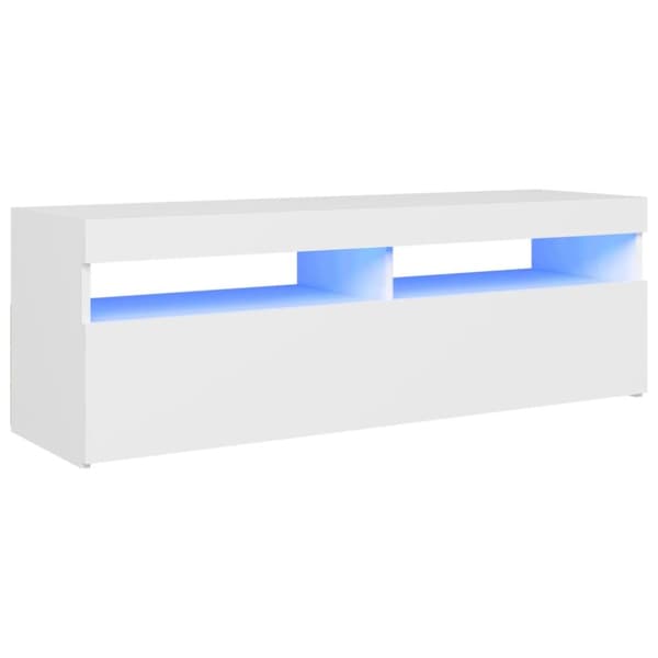 TV-taso LED-valoilla valkoinen 120x35x40 cm - TV-taso - TV-tasot - Home & Living