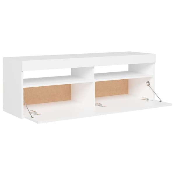 TV-taso LED-valoilla valkoinen 120x35x40 cm - TV-taso - TV-tasot - Home & Living