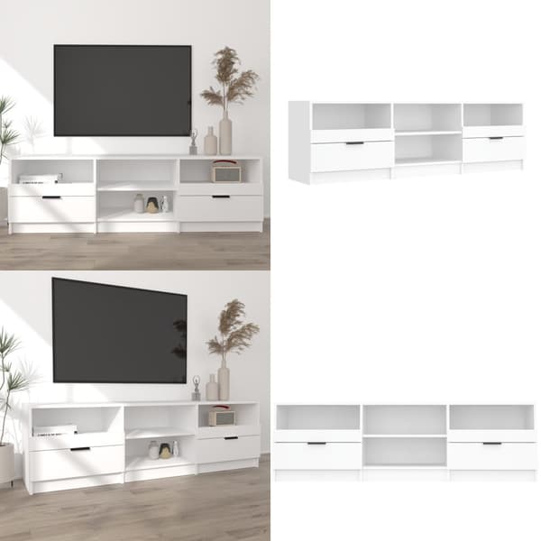 Tv-skab 150x33,5x45 cm konstrueret træ hvid - Tv-bord - Tv-borde - Home & Living