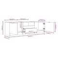 Pikkukuva 8 / 8: TV-taso harmaa Sonoma 140x35x40 cm tekninen puu - TV-taso - TV-tasot - Home & Living