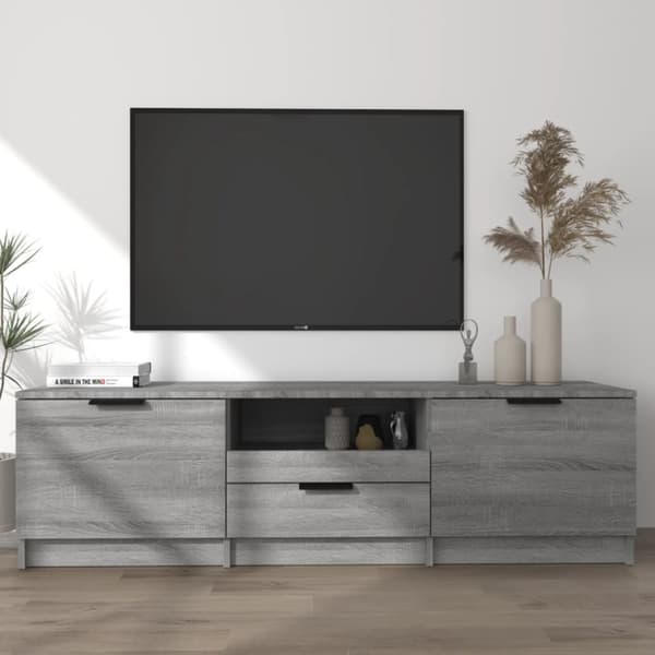TV-taso harmaa Sonoma 140x35x40 cm tekninen puu - TV-taso - TV-tasot - Home & Living