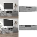 Pikkukuva 1 / 8: TV-taso harmaa Sonoma 140x35x40 cm tekninen puu - TV-taso - TV-tasot - Home & Living