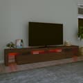 Miniatyrbild 6 av 11: Tv-bänk med LED-belysning brun ek 260x36,5x40 cm - TV-bänk - TV-bänkar - Home & Living