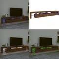 Miniatyrbild 1 av 11: Tv-bänk med LED-belysning brun ek 260x36,5x40 cm - TV-bänk - TV-bänkar - Home & Living