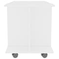 Pikkukuva 6 / 7: TV-taso rullapyörillä valkoinen 80x40x45 cm tekninen puu - TV-taso - TV-tasot - Home & Living