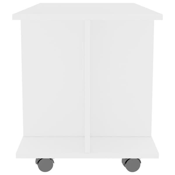 TV-taso rullapyörillä valkoinen 80x40x45 cm tekninen puu - TV-taso - TV-tasot - Home & Living