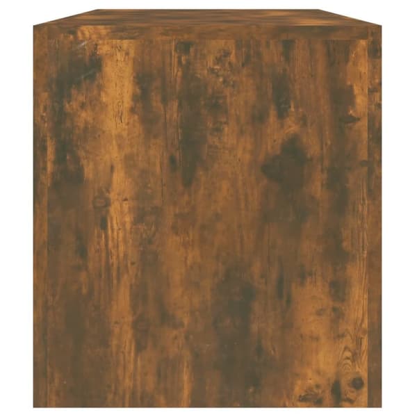 Tv-bänk med LED-belysning rökfägrad ek 140x36,5x40 cm - TV-bänk - TV-bänkar - Home & Living