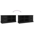 Miniatyrbillede 10 af 11: Tv-bord 102x35,5x47,5 cm konstrueret træ sort - Tv-skab - Tv-skabe - Home & Living