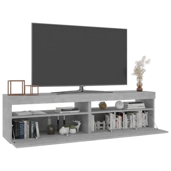TV-tasot 2 kpl LED-valoilla betoninharmaa 75x35x40 cm - TV-taso - TV-taso - Home & Living