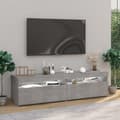 Pikkukuva 5 / 11: TV-tasot 2 kpl LED-valoilla betoninharmaa 75x35x40 cm - TV-taso - TV-taso - Home & Living